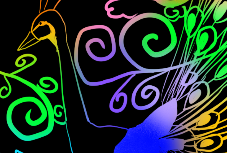 七色クジャクの空の旅