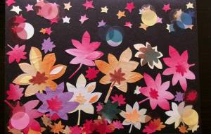 星空と もみぢ舞ふ - 明紅葉