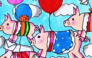 豚バルーン - ましゅまろまかろん