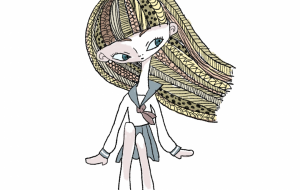 風になびく少女 - nnit