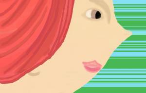 赤い髪の横顔 - 宇佐山彩葉