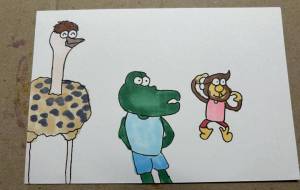 何かを待っている3匹 - 星のピアノ