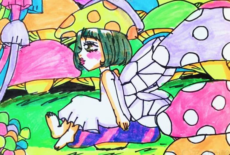 不思議なキノコの森でちょっと一息