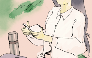 夕暮れの読書 - ゆずりは