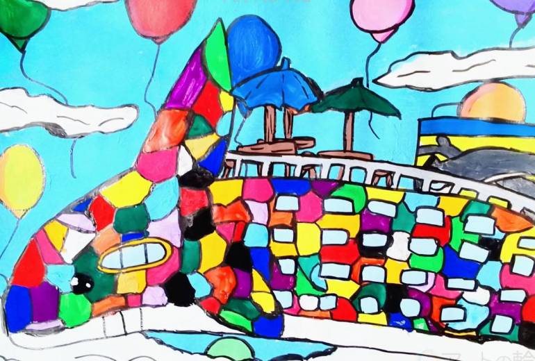 希望を運ぶシャチの飛行船