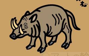 セレベスバビルサ - シマハイエナ