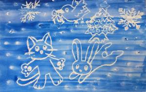 青と動物と雪のクリスマス - SAYAKA