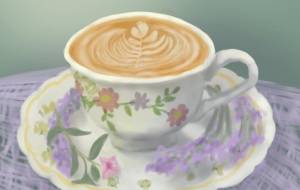 ラベンダーとカフェラテ - うりゆうこ 