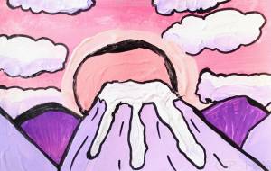 パステルな初日の出と富士山 - ましゅまろまかろん