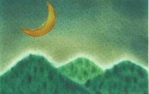 ニッポンの山から見上げた空の三日月が優しくて・・・ - naomi