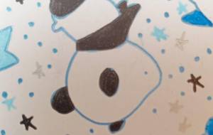 白黒パンダ·無重力·逆さま - ぺりどっとらいと