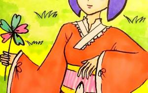 なでしこの花摘み - 山野景子