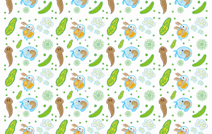 微生物たちの壁紙。 - 佐久間ゆきこ