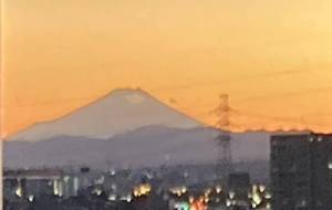 富士山と夕焼け - ルイ 