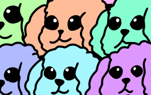 パステルカラフルプードル - ましゅまろまかろん