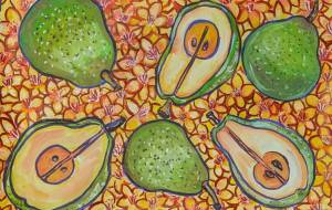 洋梨とフリージア - satti