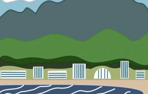 海と山と街並み - アクター