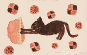 クッキー作りをする黒猫さん - Junna
