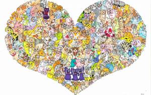 猫のパズル Heart - ねもとおさむ