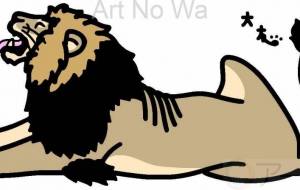 インドライオン - シマハイエナ