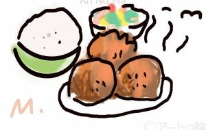 家庭の唐揚げ定食。 - 万煉(まれん)