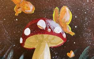 きのこと蝶 - 春途