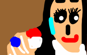 寿司食べる女性 - 笹谷正博 