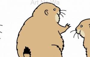 オグロプレーリードッグ - シマハイエナ