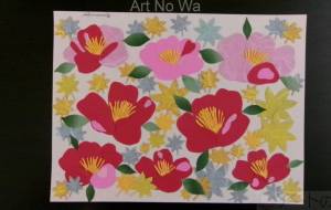 季秋花な椿にそぞろ寒な黄葉づ気色 - 明紅葉