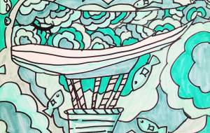 クジラ気球と海の旅 - ましゅまろまかろん