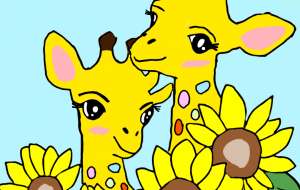 夏の青空に咲く向日葵となかよし兄妹 - 聖羽SEIHA