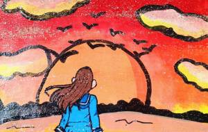 夕日に向かって - ましゅまろまかろん