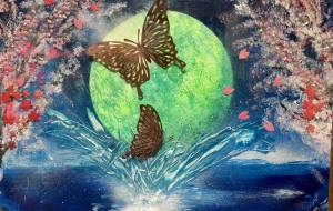 蝶桜 - 光るアートmyo