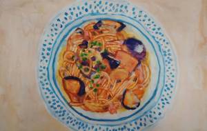 ナスとベーコンのパスタ - まかろんちゃん