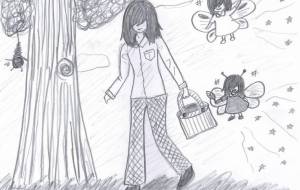 勝手にカバンの中に幸福の落ち葉を入れちゃう妖精 - 胡蝶蘭