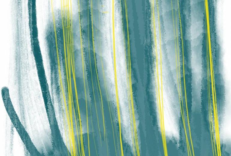 新緑と、光の線、そして、風の空間。