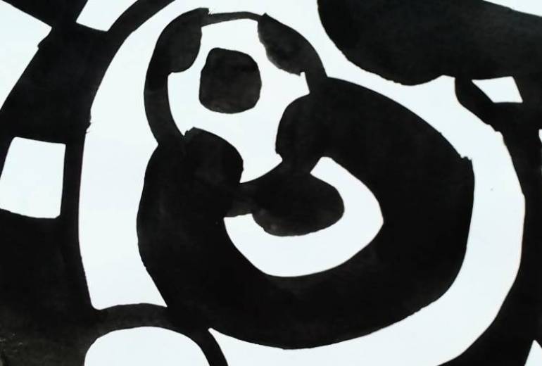 モノクロ幾何学模様世界