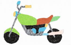 みどり色のバイク - もぐちゃん 