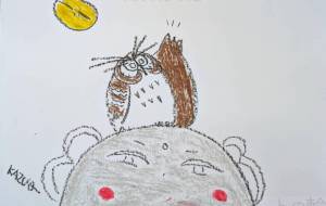 フクロウと地蔵 - KAZUO 