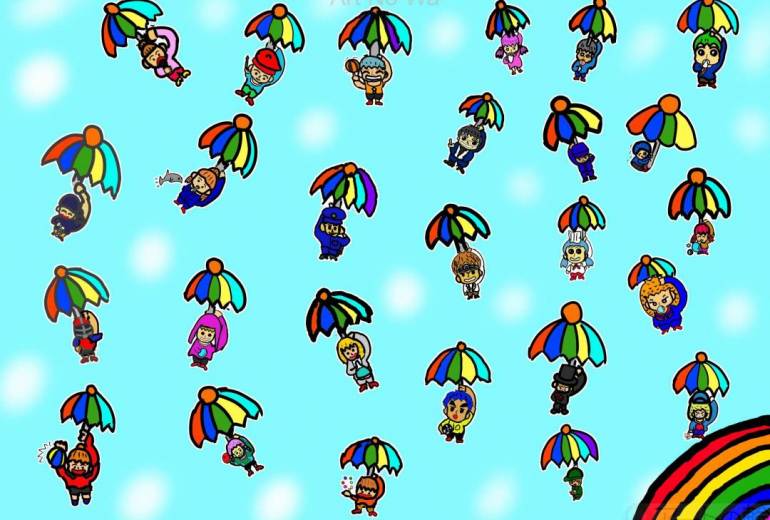 それぞれの夢や形　パラソルに乗せて