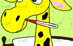 風邪をひいてしまったキリン - 聖羽SEIHA