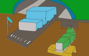 トラックと地下鉄 - コーヒー大好き