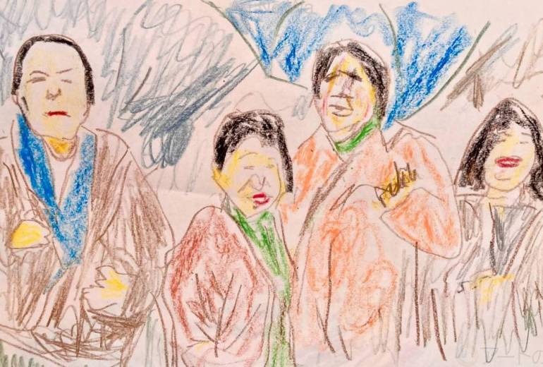 息子の奥さんの親と花見