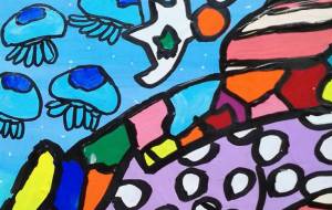 宇宙で泳ぐ海の生き物達 - ましゅまろまかろん 