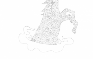 馬と花 - ネットスクウェアNET年賀状 ✕ 障がい者アート協会【2026年午年年賀状】 NS2026 