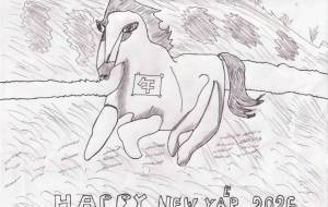 来年の干支(午)のその3 - ネットスクウェアNET年賀状 ✕ 障がい者アート協会【2026年午年年賀状】 NS2026