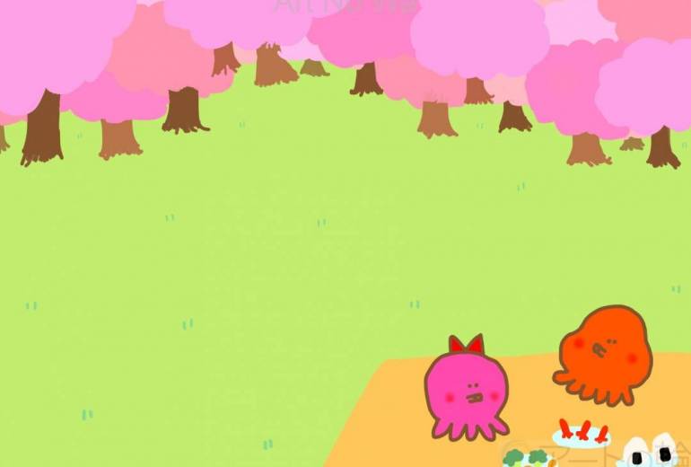 たこさんたちのお花見