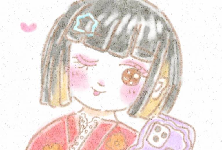 今風こけし - まかろんちゃん 