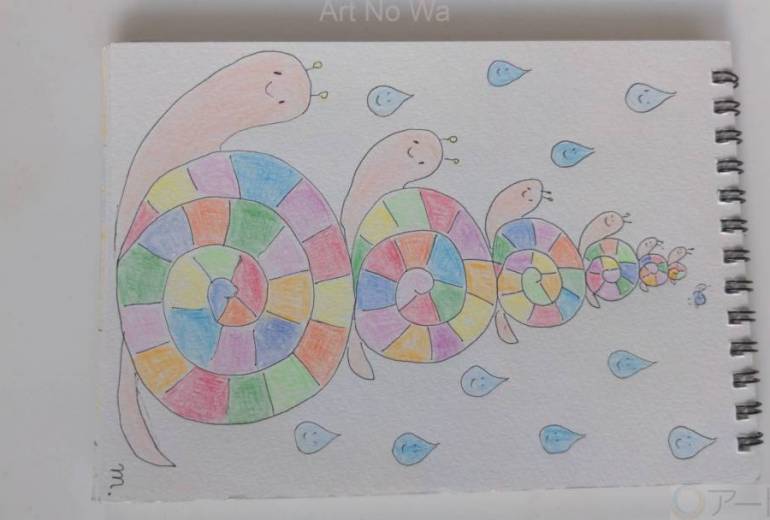 カラフルかたつむり