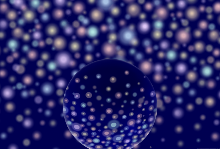 宇宙の光とクリスタル